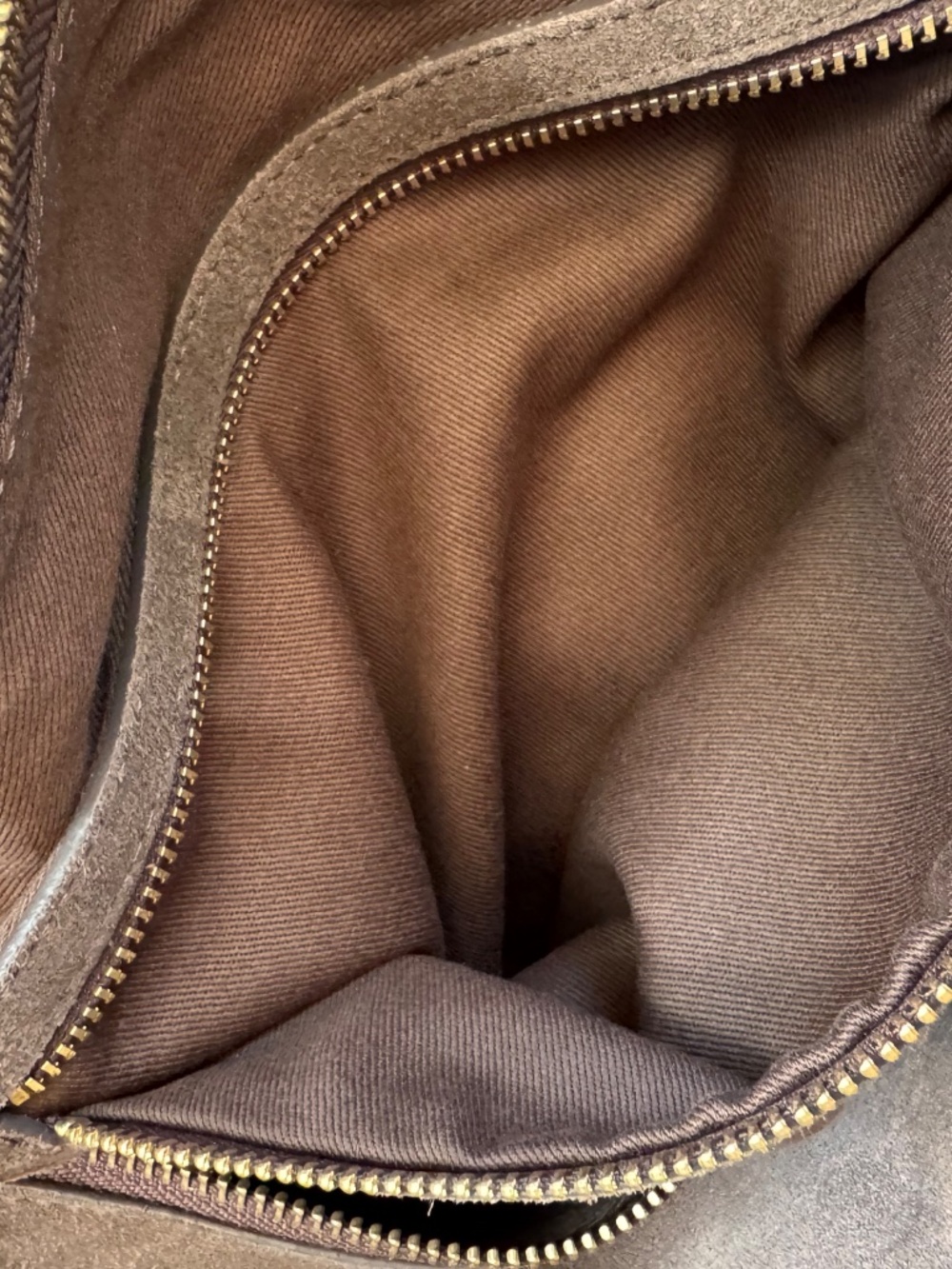 ARKET Curved Suede Shoulder Bag | Chocolate Brown | Like New - Picture 13 of 15
